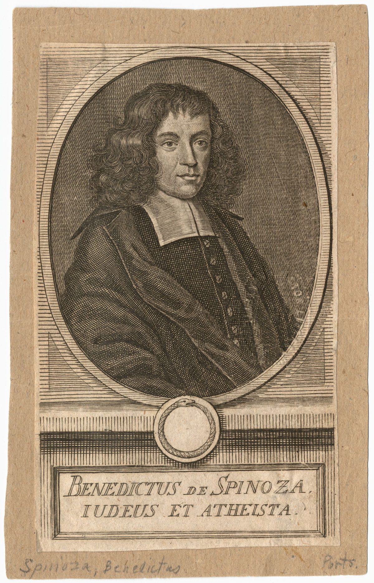 Benedictus de Spinoza, portrait gravé